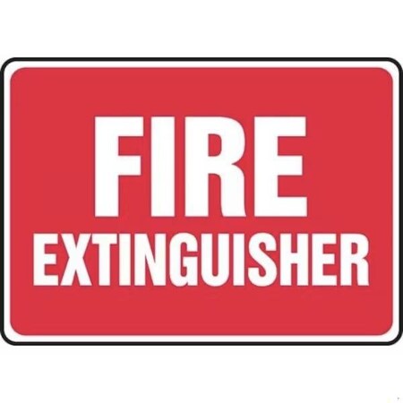 Accuform SAFETY SIGN FIRE EXTINGUISHER RED MFXG588XT MFXG588XT